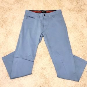 Across The Pond Men Signature Line Stretch Slim Fit Pants Blue 32x30
